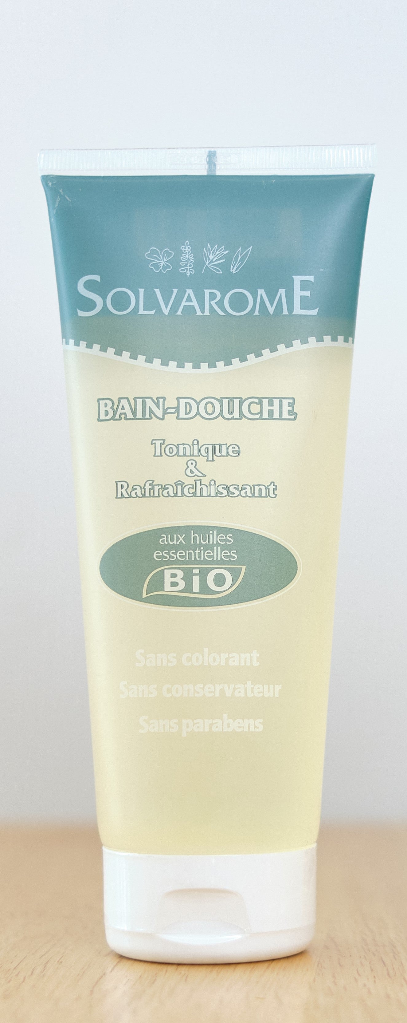 Solvarome Gel douche Bio, Pour peaux délicates et réactives, 200ml