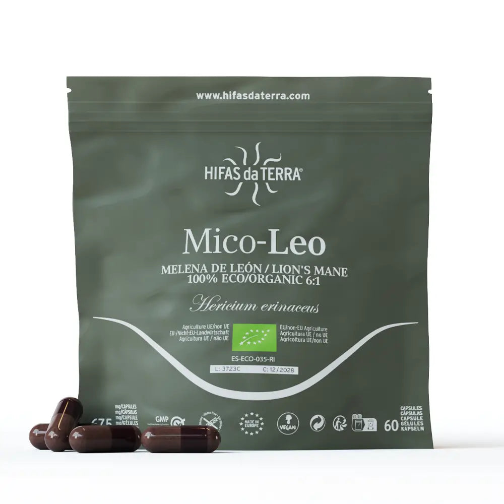 Hifas da Terra - Mico-Leo – Extrait pur bio de Hericium - Fonction cognitive et intolérance alimentaire
