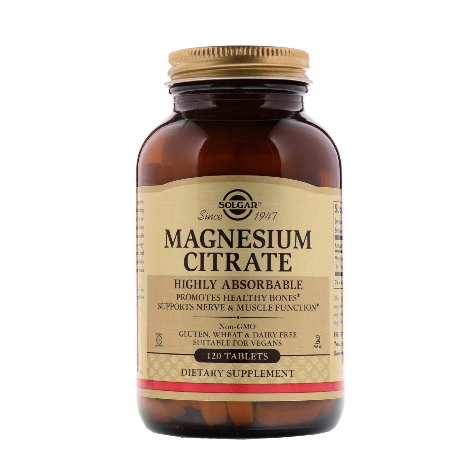 Magnésium Citrate - Facilement assimilable - 120 gélules