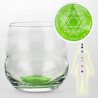 Verre Mythos Chakra du Cœur " Amour" Coloris Vert 0,25L