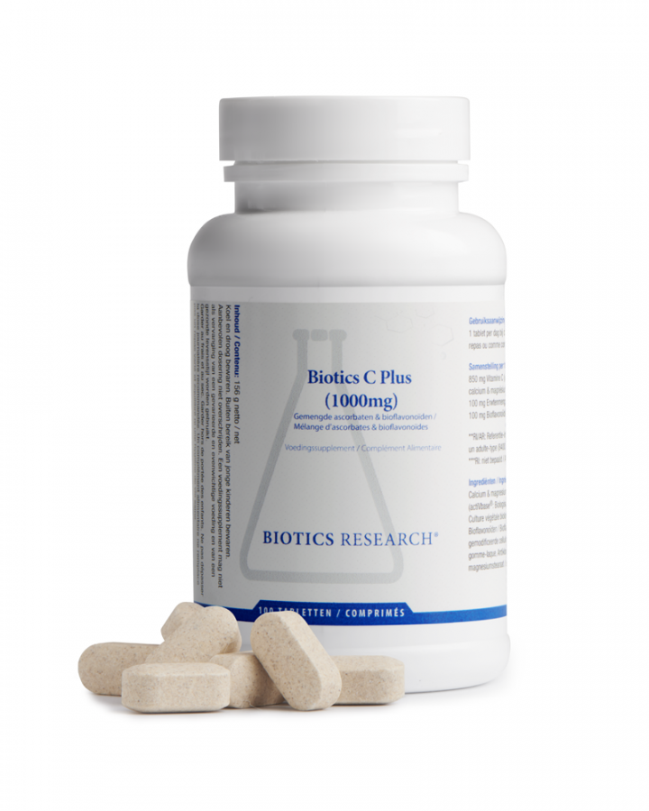 Biotics C Plus - Vitamine C liée par des minéraux avec bioflavonoïdes 100 comp
