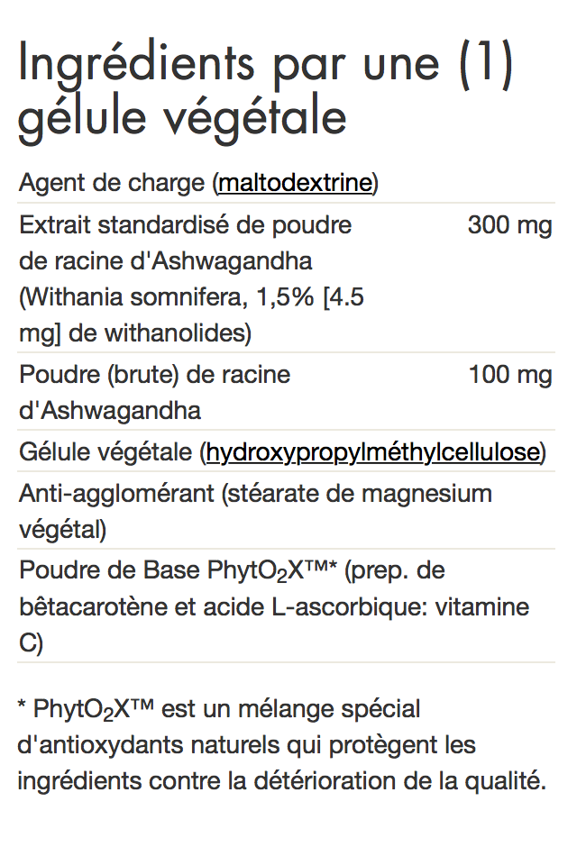 Ashwagandha Root Extract (60 capsules) - Soutient l&