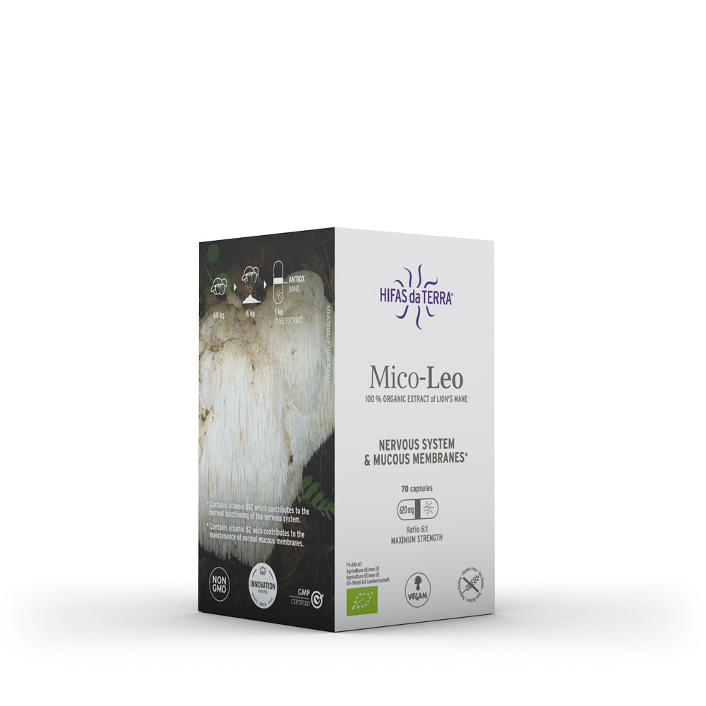 Mico-Leo – Extrait pur bio de Hericium  - Fonction cognitive et intolérance alimentaire