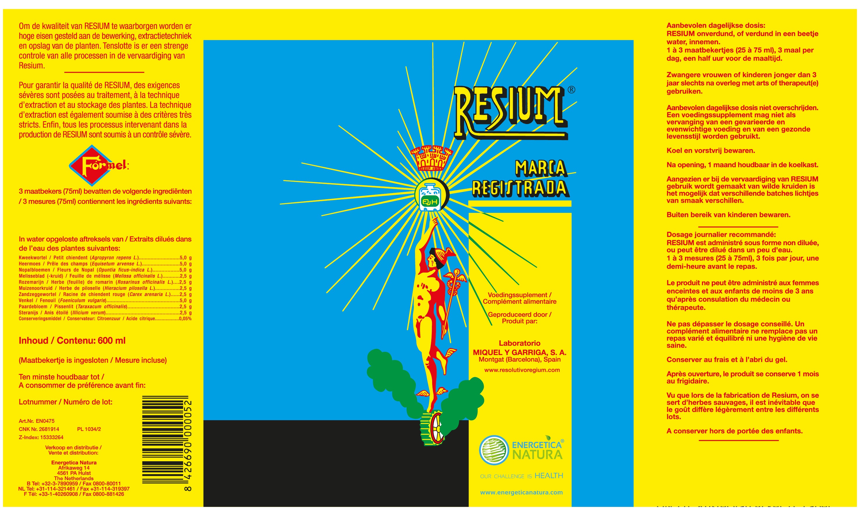 Resium - 600 ml ou 1 L