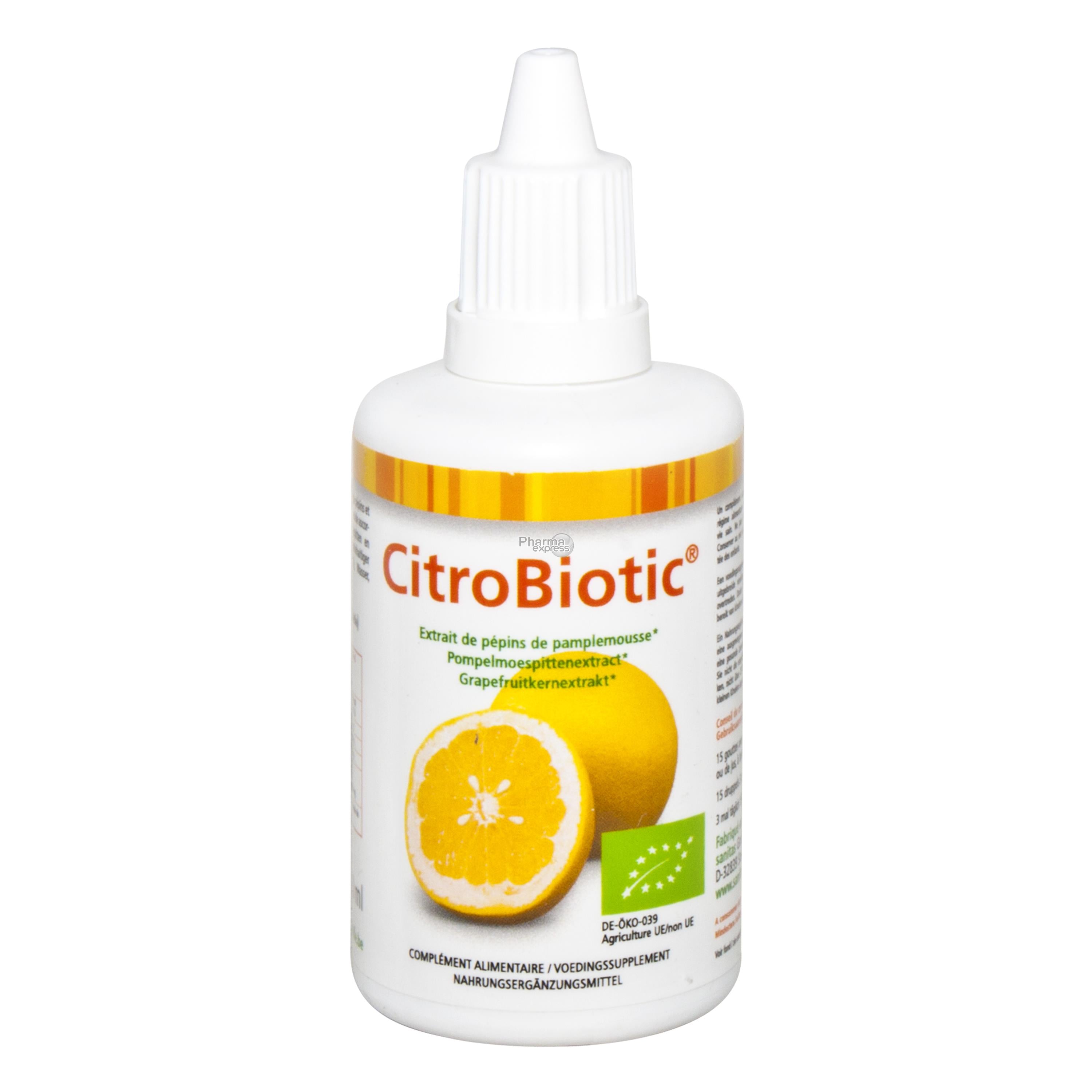 CitroBiotic Extrait de Pépin de Pamplemousse Liquide Bio 100 ml