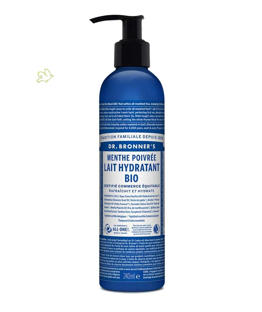Lait Hydratant bio Menthe Poivrée