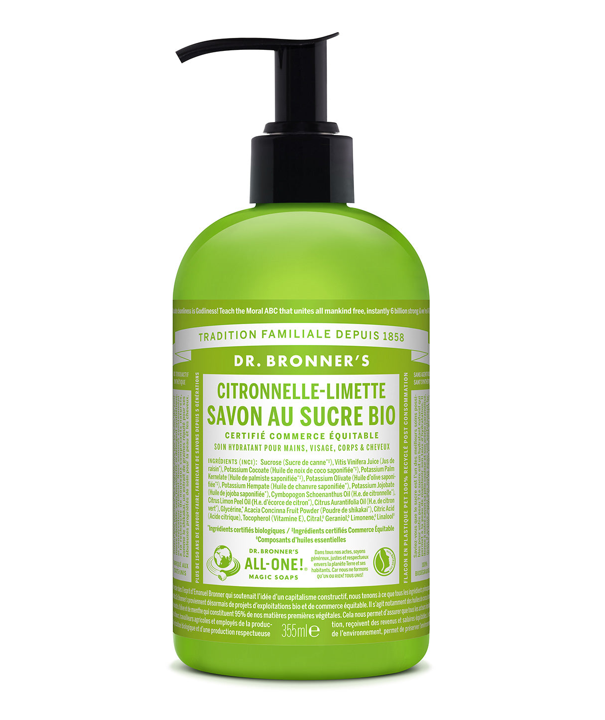 Savon liquide bio Citronnelle Limette 355ml