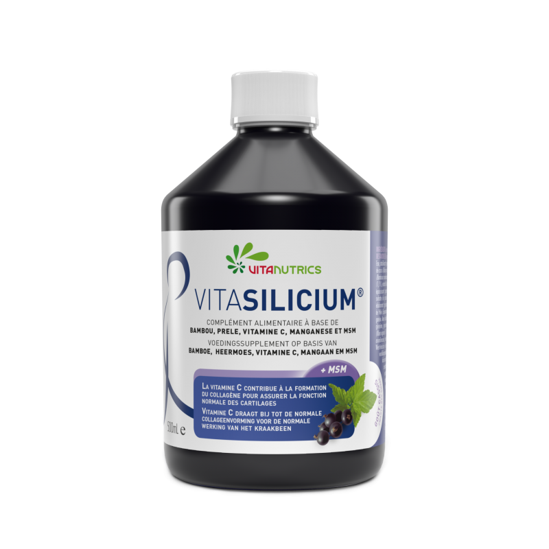 Vitasilicium - 500 ml - Contribue à la formation du collagène pour assurer un fonctionnement des cartilages et des os.