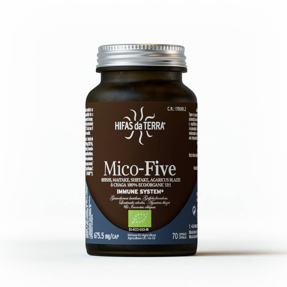 Hifas da Terra - Mico Five -Complexe de Reishi, Maitake,shiitake,champignon du soleil et cordyceps