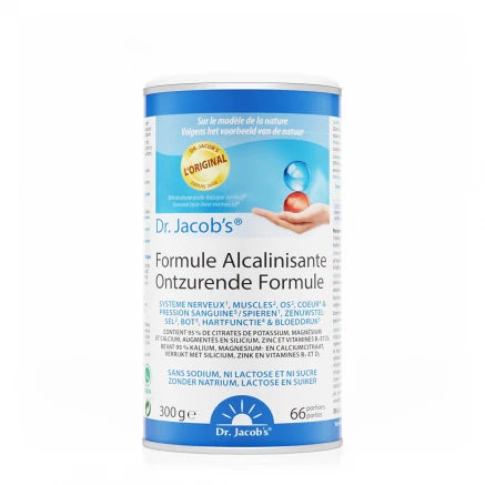 Formule Alcalinisante Dr Jacobs 300g (Pression sanguine - Digestion - Energie - Cheveux sains)