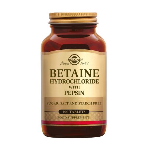 Chlorhydrate de bétaïne avec pepsine - 100 comp - Enzymes digestives