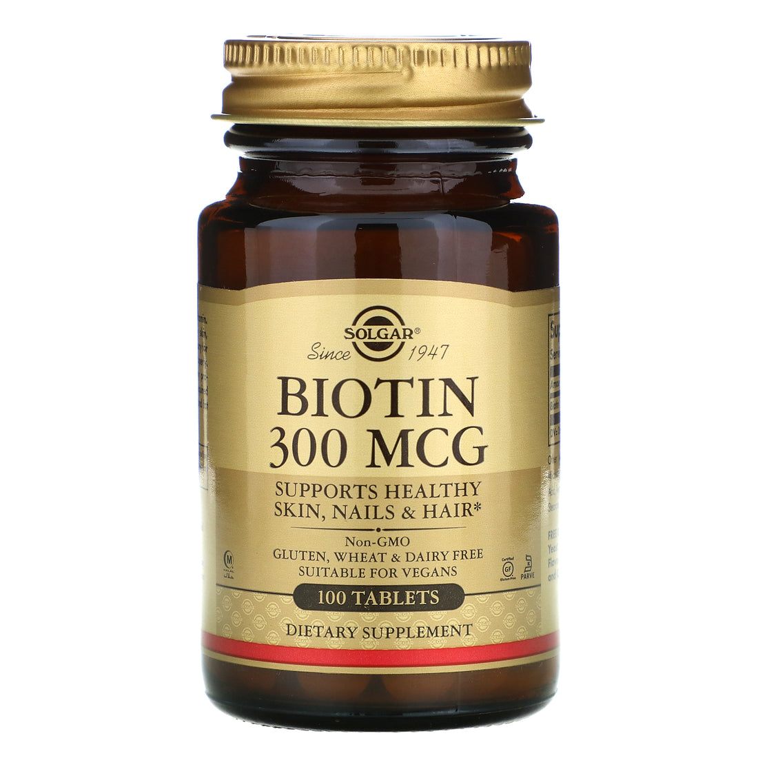 Biotin 300 MCG - Vitamine beauté - Cheveux, ongles et peau