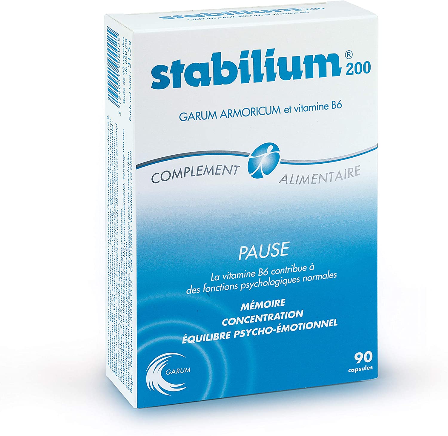Stabilium 200 - Stress, burn-out (fatigue professionnelle) - 90 capsules