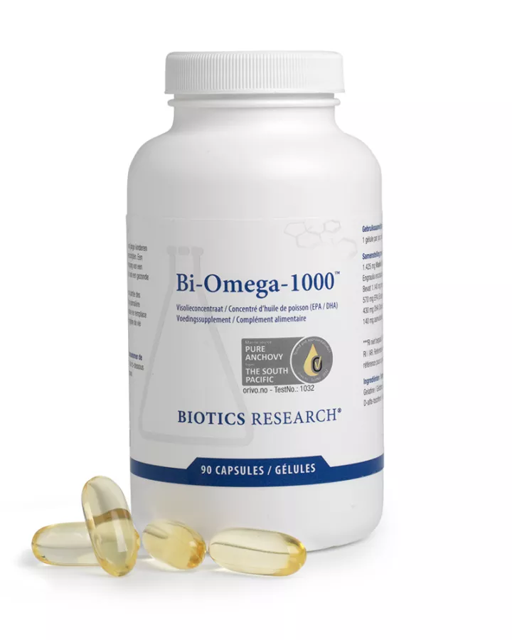 Bi-Oméga 1000 - oméga 3 100% anchois Biotics Research