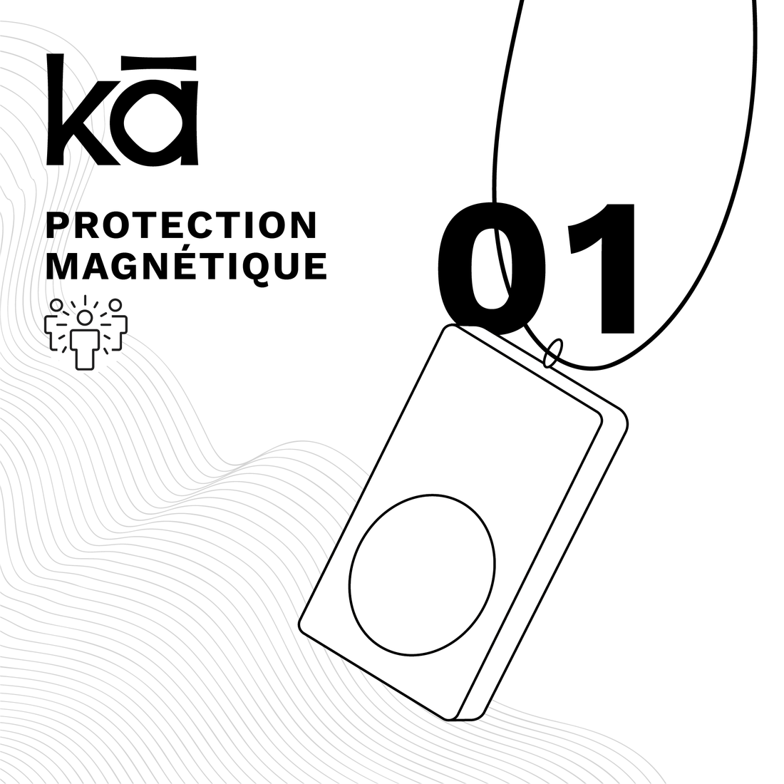 KA  01 - Pendentif avec aimant - Rayonne jusqu&