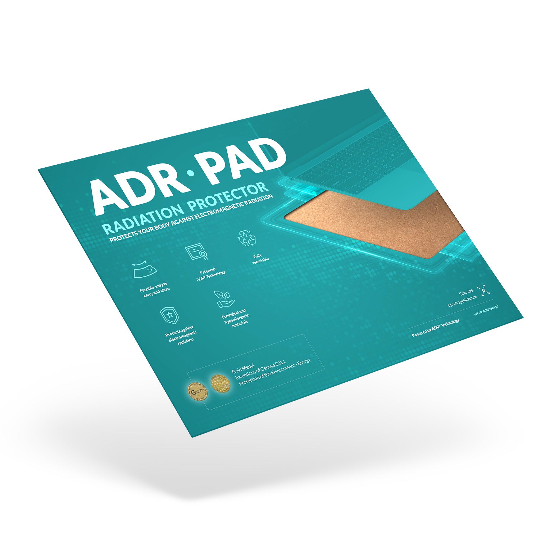 ADR-PAD 15″ – Tapis de protection électromagnétique à poser sous l’ordinateur portable