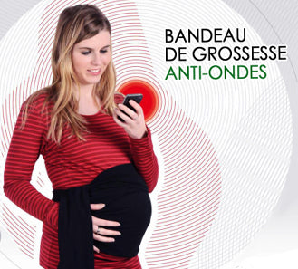 Bandeau de grossesse anti-ondes noir