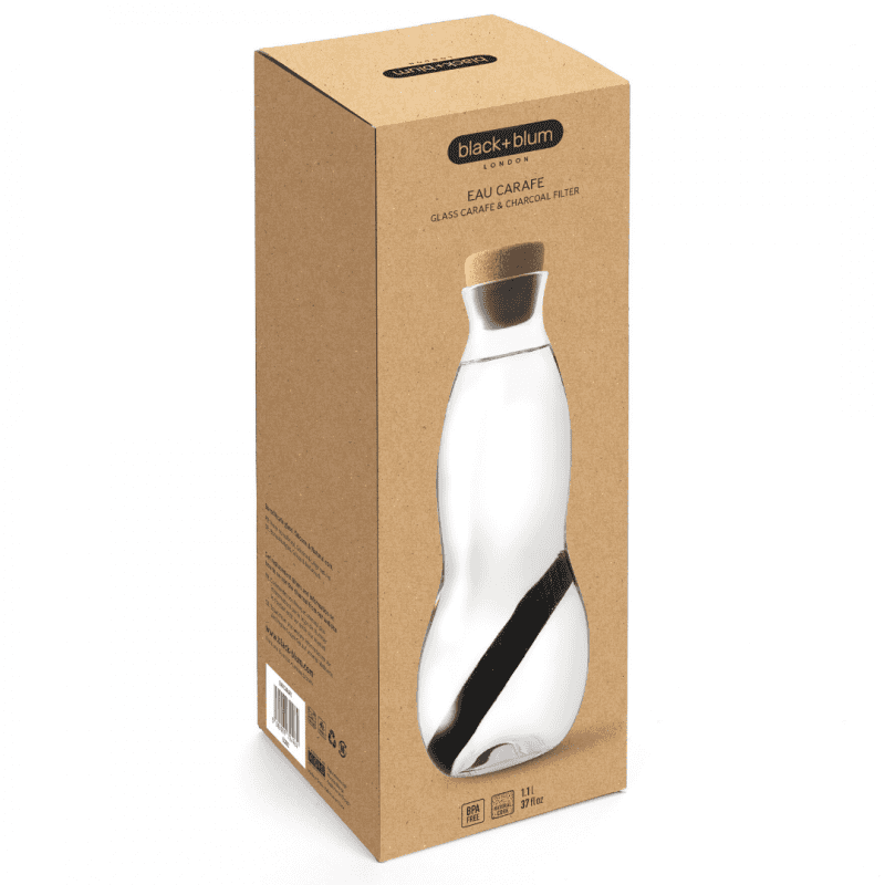 Carafe filtrante : carafe design en verre + 1 charbon végétal BIO – Bijin