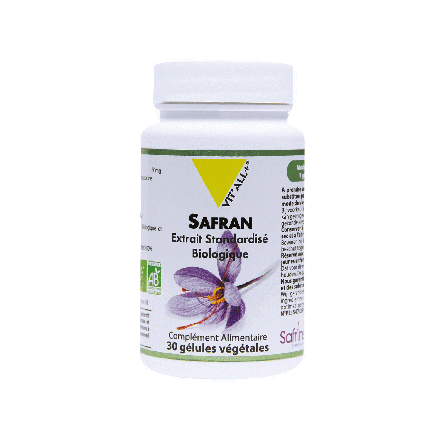 Safran bio - Pour le bien-être émotionnel (30 capsules)